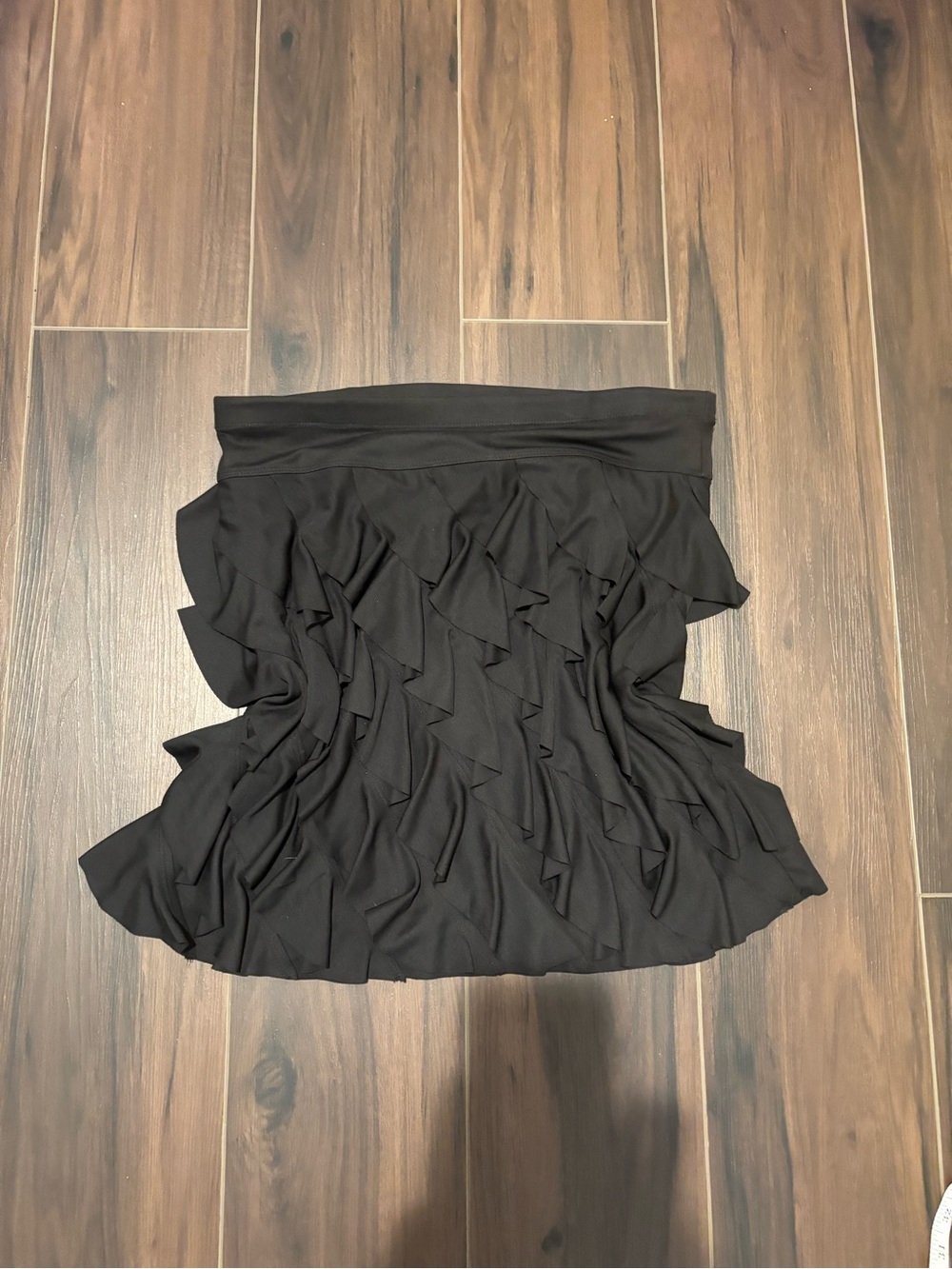 INC International Concepts Black Ruffle Tiered Women’s Skirt